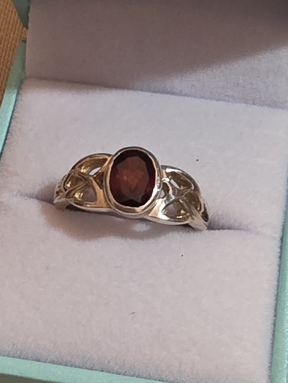 1Ct VINTAGE GARNET RING SIZE 7.5 - Picture 3 of 7